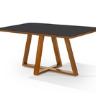 Mesa Jantar Bela Wood 120cm Pés Madeira Tampo Encabeçado Made