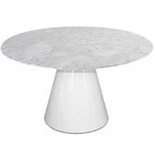 Mesa Jantar Cone 3 Lugar Carrara Redonda 90cm Branco