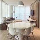 Mesa Jantar Cone 3 Lugar Carrara Redonda 90cm Branco