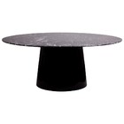 Mesa Jantar Cone 4a6 Lugar Preto Absoluto Oval 90x160cm Preto