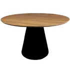 Mesa Jantar Cone 6 Lugar Madeira Freijo Redonda 124cm Preto