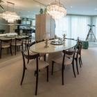 Mesa Jantar Cone 6a8 Lugar Carrara Oval 122x198cm Branco