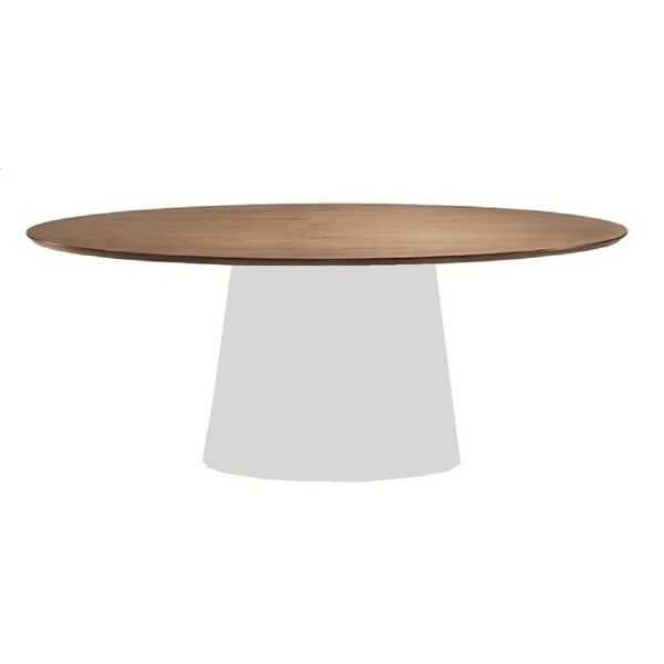 Mesa Jantar Cone 6a8 Lugar Madeira Imb.oval 122x235cm Branco