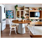 Mesa Jantar Cone P/3cad.madeira Imb.redonda 90cm Branco