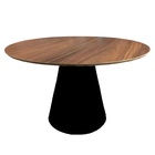 Mesa Jantar Cone P/4a6cad.madeira Imb.redonda 137cm Preto