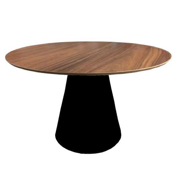 Mesa Jantar Cone P/4a6cad.madeira Imb.redonda 137cm Preto