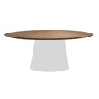 Mesa Jantar Cone P/6a8cad.madeira Laq.bca Oval 122x235cm Imb.