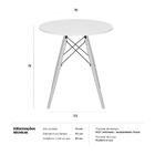 Mesa Jantar Cozinha Eames Eiffel Com Tampo Laminado 70 Cm - B