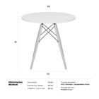 Mesa Jantar Cozinha Eames Eiffel Com Tampo Laminado 80 Cm - P