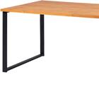 Mesa Jantar Cozinha I07 Madeira Taeda 180x77 Cm Aço Preto Dmo