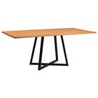 Mesa Jantar Cozinha I08 Madeira Taeda 180x77 Cm Aço Preto Dmo