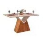 Mesa Jantar Dj Argo 1 36 X 0 90 Vidro Carvalho Nobre / Off Wh