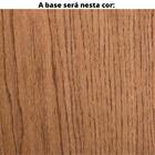 Mesa Jantar Emilly Maitê Redonda 140 Cm Tampo Madeira Vidro C