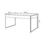 Mesa Jantar Industrial Filadélfia Branca 137x90cm Com 4 Poltr
