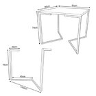 Mesa Jantar Industrial Quadrada 90cm Base V Ferro Preto