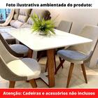 Mesa Jantar Livia Emilly Retangular 140 Cm Tampo Madeira Vidr