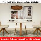 Mesa Jantar Livia Emilly Retangular 140 Cm Tampo Madeira Vidr