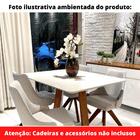 Mesa Jantar Livia Emilly Retangular 140 Cm Tampo Madeira Vidr