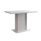 Mesa Jantar Londres Tampo Branco 120cm 4 Cadeiras Base Cobre