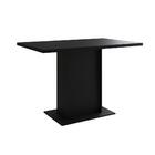 Mesa Jantar Londres Tampo Preto 120cm 4 Cadeiras Ferro Branco