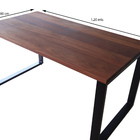 Mesa Jantar Madeira Pés De Ferro Estilo Industrial 1,20 Mts