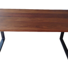 Mesa Jantar Madeira Pés De Ferro Estilo Industrial 1,70 Mts