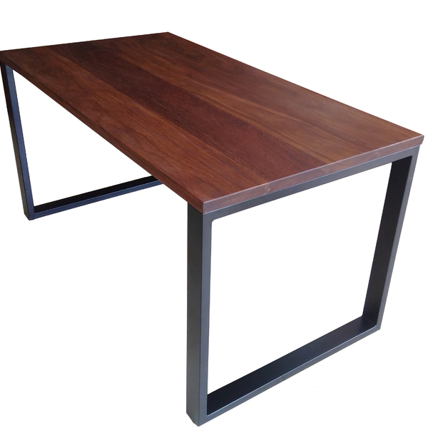 Mesa Jantar Madeira Pés De Ferro Estilo Industrial 1,90 Mts