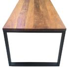 Mesa Jantar Madeira Pés De Ferro Estilo Industrial 2,40 Mts