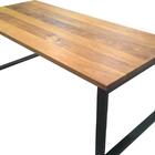 Mesa Jantar Madeira Pés De Ferro Estilo Industrial 2,60 Mts