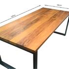 Mesa Jantar Madeira Pés De Ferro Estilo Industrial 3,00 Mts