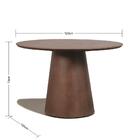 Mesa Jantar Mdf Redonda 120cm Roncalli Tulipa Lamina Madeira