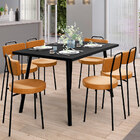 Mesa Jantar Montreal Preto 135cm Com 06 Cadeiras Industrial B