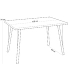 Mesa Jantar Montreal Preto 135cm Com 06 Cadeiras Industrial B