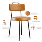 Mesa Jantar Montreal Preto 135cm Com 06 Cadeiras Industrial B