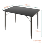 Mesa Jantar Multiuso Madri Cor Preto Com Pés Cor Preto - Shop