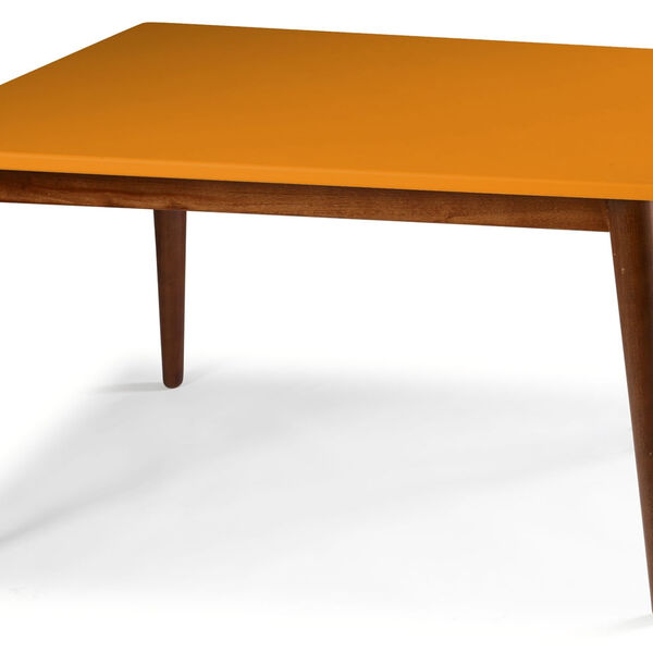 Mesa Jantar Novita 140cm Base Cacau Cor Laranja - 25230 Sun H