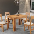 Mesa Jantar Palace Viero Com 4 Cadeiras Veludo Mel