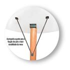 Mesa Jantar Pés Palitos Tampo Redondo Vidro Laqueado 120cm Pr