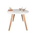 Mesa Jantar Pés Palitos Tampo Redondo Vidro Laqueado 80cm - B