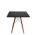 Mesa Jantar Quadrada Eiffel 80cm Preto Mdf Charles Eames