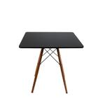 Mesa Jantar Quadrada Eiffel 80cm Preto Mdf Charles Eames