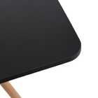 Mesa Jantar Quadrada Eiffel 80cm Preto Mdf Charles Eames