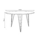 Mesa Jantar Redonda 110cm Preta Clips 3 Pés Com 4 Poltronas B