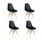 Mesa Jantar Retangular Eiffel 120 X 80cm Preta + 4 Cadeiras E