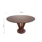 Mesa Jantar Roncalli Napoli Redonda Lâmina De Madeira
