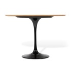 Mesa Jantar Saarinen 4 Lugar Madeira Freijo Redonda 90cm Preto