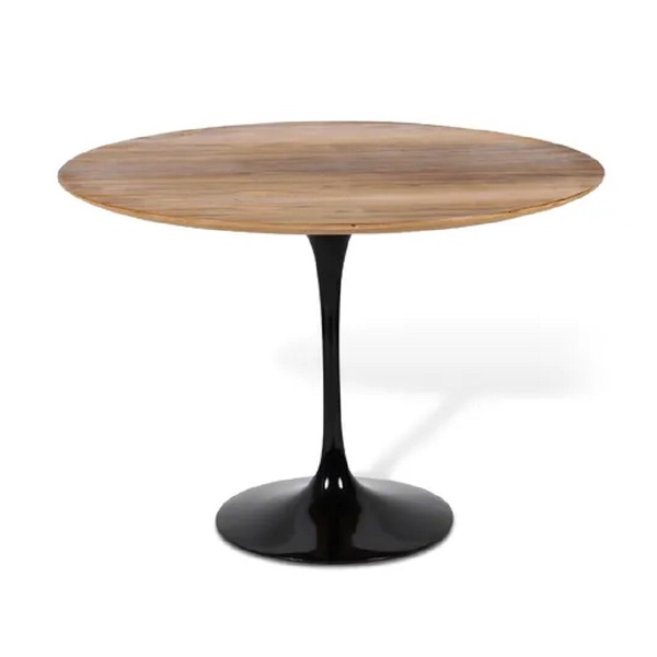 Mesa Jantar Saarinen 4 Lugar Madeira Imb. Redonda 107cm Preto