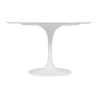Mesa Jantar Saarinen 4a6 Cad. Carrara Redonda 137cm Branco