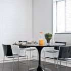 Mesa Jantar Saarinen 4a6 Cad. Sao Gabriel Redonda 137cm Preto