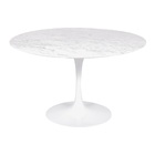 Mesa Jantar Saarinen 4a6 Lugar Carrara Redonda 137cm Branco